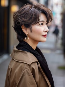 アルトリスト(Altruist Aging×HAIR&SPA) ☆イメチェンピンクベージュアンブレラカラー前髪クールショート