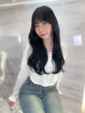 エヌ 大阪梅田店(enu) 【大阪梅田】ブルーブラック×韓国風くびれ巻き