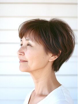 フレア 心 武庫之荘(flare) ★似合わせこなれミディグラレイヤー小顔大人ショート