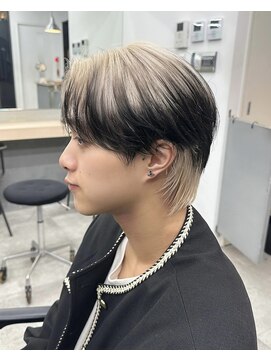 ギークス(GEEKS) 【GEEKS渋谷】センターパートショートウルフ/エンドカラー/韓国