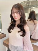 【博多美容室/坂本早苗】韓国ヘア/ブラウンカラー/前髪/顔周り