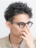 大名メンズスパイキーショートヘア刈り上げツーブロック短髪20代
