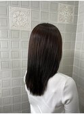 ダークブラウンセミロング
