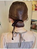 #カチモリヘア　#シンプルシニヨン