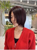 ボブウルフ＋イルミナレッドカラー♪【上岡】