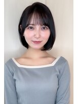 ケアアンドデザイン 今里本店(care&design fulfill)&nbsp;【顎ラインボブ】【ダークアッシュ】【小顔カット】20代30代40代