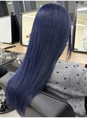 暗髪ブルーシルバーケアワンカラーダブルカラー