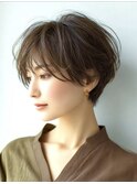 白髪染め白髪ぼかしカラー似合わせショートボブ40代50代60代♪