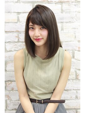 エルデ ナインズ ヘアー スタンド 川口店(elde 9's HAIR STAND) イメチェンフォギーベージュ耳かけ毛先パーマ厚めバング