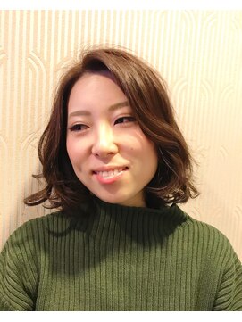 アフラン ヘアーデザイン(a.fran hair design) オリーブアッシュ+ふぁふぁBOB