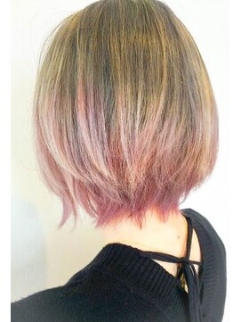 ル ジャルダン ヘアー プロデュース(Le.jardin hair produce) ショート×ピンクグラデーション