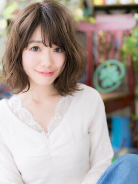 カバーヘア ブリス 上尾西口店(COVER HAIR bliss) *bliss上尾*ハッピー☆ガーリー★くせ毛風小顔セミディa