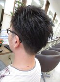 アップバング×ツーブロ