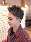 アップバング×無造作ショート×2ブロック