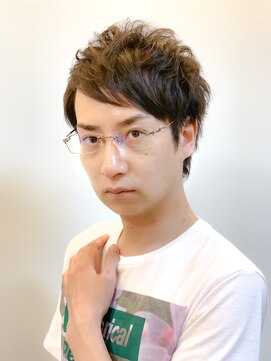 ヘアーサロン アヤタ 野田店(AYATA) 眼鏡に似合うソフトツーブロックラウンドショート
