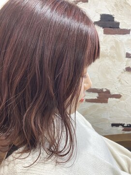 ヘアー クリエイト カルバリ(HAIR CREATE Calbari) 大人のピンクブラウン