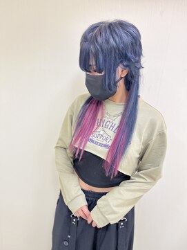 カリーナ(CARINA) ハイトーンカラー/ネイビー＆紫ピンク