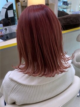 ルーク バイ ヘアーポケット(Luke by hair pocket) チェリーピンク×ミディアムヘア