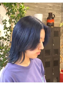 ヲタク(wotaku.) ネイビーカラーブルーカラーブルージュブリーチカラーウルフ