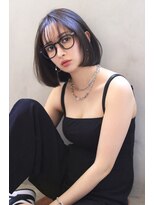 ブラン 梅田(Blanc)&nbsp;【Blanc】切りっぱなしボブ＿黒髪＿シースルーバング