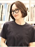 乾かすだけで決まる重さを残した顔まわりレイヤーボブ
