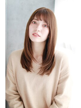 シュシュット(chouchoute) ワンレンボブルフ小顔ネビージュブリーチ縮毛矯正黒髪質改善/127