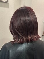 シェール(cher)&nbsp;「ビフォーアフターあり」切りっぱなしボブ/ブラウンレッド