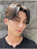 【Lond LOGAN亀井】メンズ フェザーパーマ センターパート