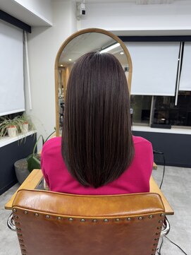 ファブ 銀座(fav) ナチュラルストレート　バイオレットブラウン