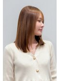 20代30代40代大人可愛い艶カラー縮毛矯正ストレート
