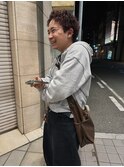 メンズカラースパイキーショートワインレッドメンズカット GIA