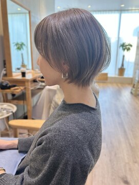 セイドット リー(Say. Ree) Say.ショートボブホワイトグレージュミニウルフ細めハイライト
