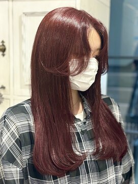 クム(kumu) 【kumu】ブリーチなし暖色系カラー/カシスワインレッド/ボルドー