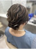 シニヨン／結婚式／お呼ばれヘア／二次会へア／ミディアム