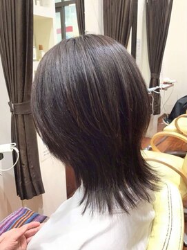 美容室ヒラトヤ 都南店 くびれミディアムレイヤー*ラベンダーミルクティー*20代30代
