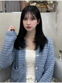 韓国式レイヤーカット×地毛風ブルーブラック
