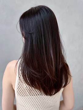 シオン(shion) ロング前髪カット顔周りレイヤー暗めカラー_ba565611