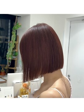 アッシュ 大宮店(Ash) ブリーチなしダブルカラー　カシスレッド