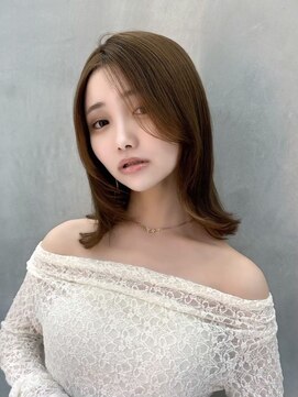 ロンドイディールバンダイ 新潟万代(Lond ideal) 外ハネ×オリーブベージュ