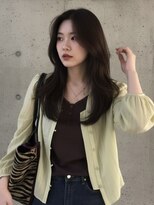 エイチ ウルフカット 大阪梅田(811)&nbsp;レイヤーボブヘアカラーバレイヤージュ50代くるみちゃんヘア