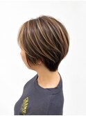 大人気ショートボブ×ハイライトstyle