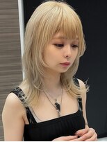 エル オオサカ 心斎橋店(L. OSAKA) ミディアム/ブロンド/ベージュ/ミルクティ/ダブルカラー