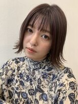 ユーフォリア 青山(Euphoria)&nbsp;鎖骨ミディアム韓国風パーマハイレイヤーブリーチなし薄め前髪☆