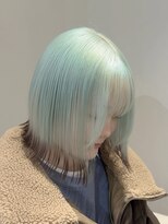 ベレーザ 川越(Beleza)&nbsp;ba18837_ミントベージュハイトーンカラー透明感切りっぱなしボブ