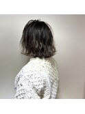 切りっぱなしボブ×波ウェーブ