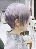 イメチェンマッシュショートカット アッシュグレージュ20代/30代