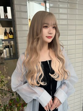 リリー(Lilley) 【lilley 稲永麻衣】ブリーチカラー+エクステ+韓国ヘア天神/今泉