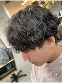波巻きパーマツイストスパイラルパーマメンズマッシュパーマ