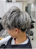 ソフトマッシュ×ホワイトシルバーハイライト