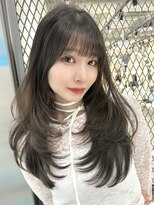 ロンドウル 熊本(Lond ulu) 韓国レイヤーカット/グレーベージュ/レイヤーロング